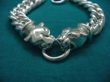 Women's sterling silver panther bracelet