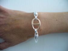 Sterling silver bangle bracelet Italy