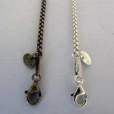 Oxidized silver box chain necklace 2.5mm