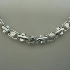 Solid handmade silver necklace for men