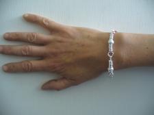 925 silver textured bracelet