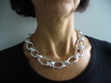Sterling silver oval link necklace 