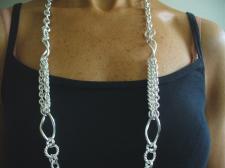 Collana lunga cm 90 in argento 925.