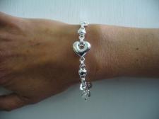 925 Italy silver heart bracelet