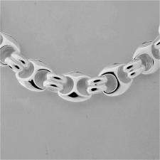 Solid sterling silver mariner chain made in italy