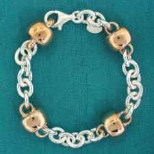 Sterling silver bracelet rose gold plated