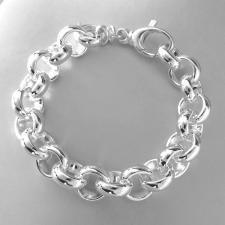Bracciale in argento 925 massiccio rolo' tondo 14mm 