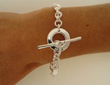 Sterling silver toggle bracelet 6mm