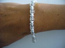 Solid sterling silver bracelet 7mm