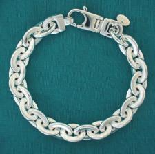 Bracciale uomo argento maglie massicce