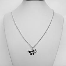 Collana in argento 925 pendente gatto.