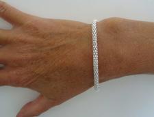 Popcorn bracciale in argento 925