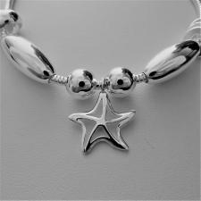 925 silver snake starfish charm bracelet