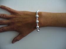 Bead bracelet in sterling silver