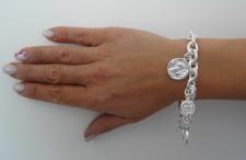 Coin bracelet in sterling silver