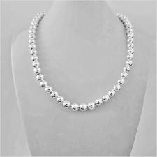Silver bead necklace 8mm
