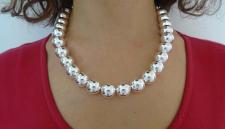 Sterling silver ball bead necklace 16mm