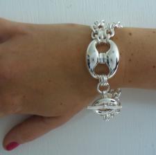 Silver marina link bracelet