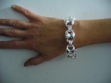 Bracciale in argento catena maglia marina.