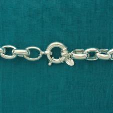 Collana in argento 925 rolo ovale 10mm. Collana donna in argento 925.