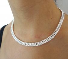 Collana donna grumetta argento massiccio solido