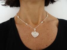 Collana ciondolo cuore in argento 925.