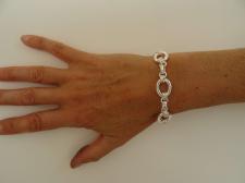 925 silver oval link bracelet made in italy