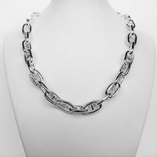 Sterling silver anchor chain necklace