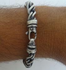 Bracciale classico uomo in argento 