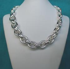 Oval link necklace in sterling silver