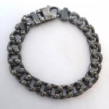 Bracciale uomo argento catena con viti