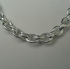 Sterling silver necklace with oval link 