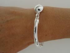 Silver tube bracelet