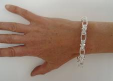Sterling silver link bracelet made in italy