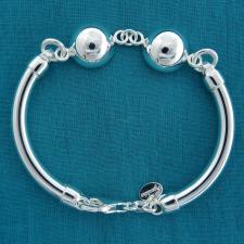 Silver tube bracelet