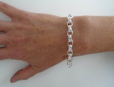 925 sterling silver oval link toggle bracelet 