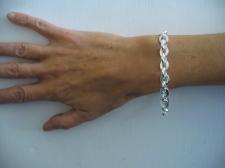Sterling silver square link bracelet 