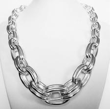 Sterling silver graduated necklace