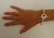 Sterling silver toggle bracelet 6mm