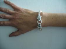 Silver pop corn bracelet