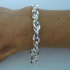 Silver triangle link bracelet 