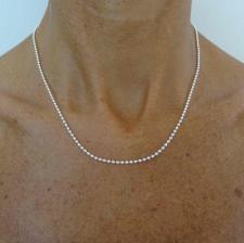 Collana ball chain sfere argento 