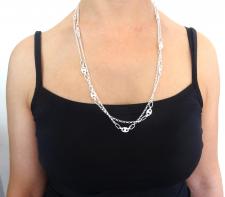 Collana in argento 925 solido lunghezza 135 cm