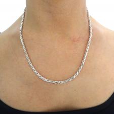 Solid 925 silver rope chain necklace 3.5mm