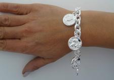 Sterling silver bracelet owl of athena