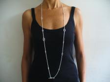 Silver anchor chain necklace made in Tuscany