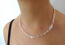 925 silver paperclip chain for women s