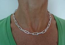 Paperclip necklace in sterling silver