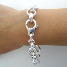 Bracciale in argento 925 massiccio rolo' tondo 12mm