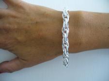 Silver bracelet 9mm double link